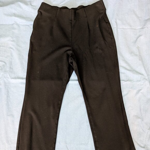 Sleek and petite straight-leg black slacks - Picture 1 of 7